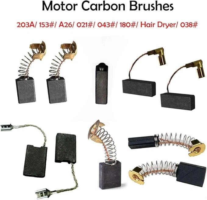 Carbon Brushes for Electric Motors Replacement for Electric Rotary Motor Tool 10PCS 038# (7x13x17mm Carbon Brushes for Electric Motors Replacement for Electric Rotary Motor Tool 10PCS 038# (7x13x17mm