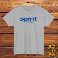 Spirit Airlines Logo Mens T-Shirt Cotton Graphic Tee Made in USA S-5XL
