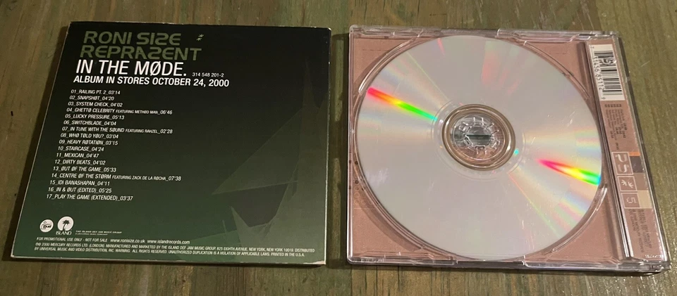 Lot of 2 Roni Size Reprazent CDs In the Mode Advance CD Brown Paper Bag CD Maxi - Изображение 2 из 3