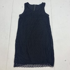 Zara Womens Black Sleeveless Lace Dress Size Large