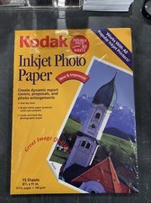 2 pack Kodak Inkjet Photo Paper 15 Sheets each 8.5" x 11" 117lb paper