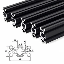 5PCS 2040 V-Slot Aluminum Extrusion 600mm - EU Standard for CNC/3D Printer Frame