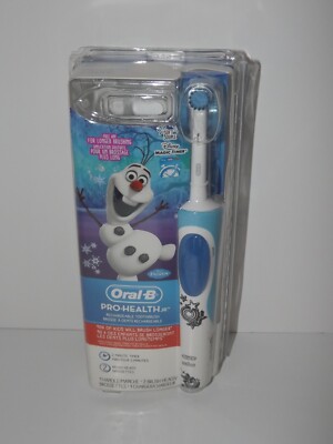 Oral-B Pro Health Jr Rechargeable Toothbrush w/ 2 Brush Heads Frozen New (Q)