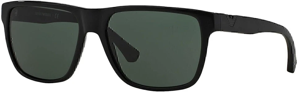 Gafas de sol cuadradas Emporio Armani para hombre en negro gris verde EA4035 501771 58 Foto 2 de 4