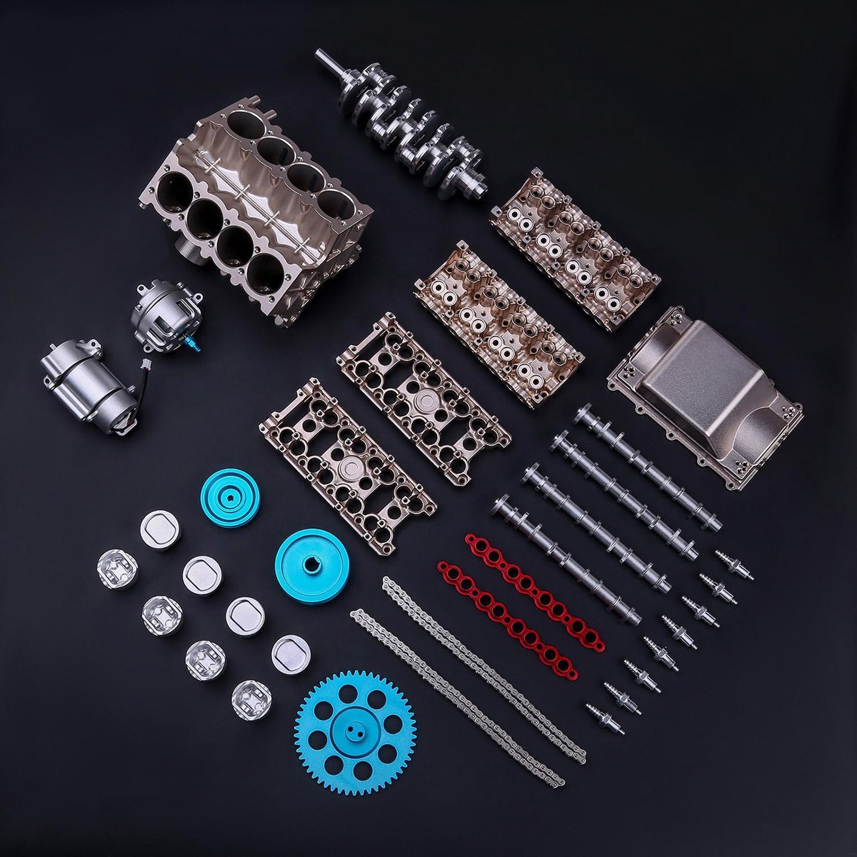 TECHING 1/3 V8 Cylinder Mechanical Engine DM118 Science