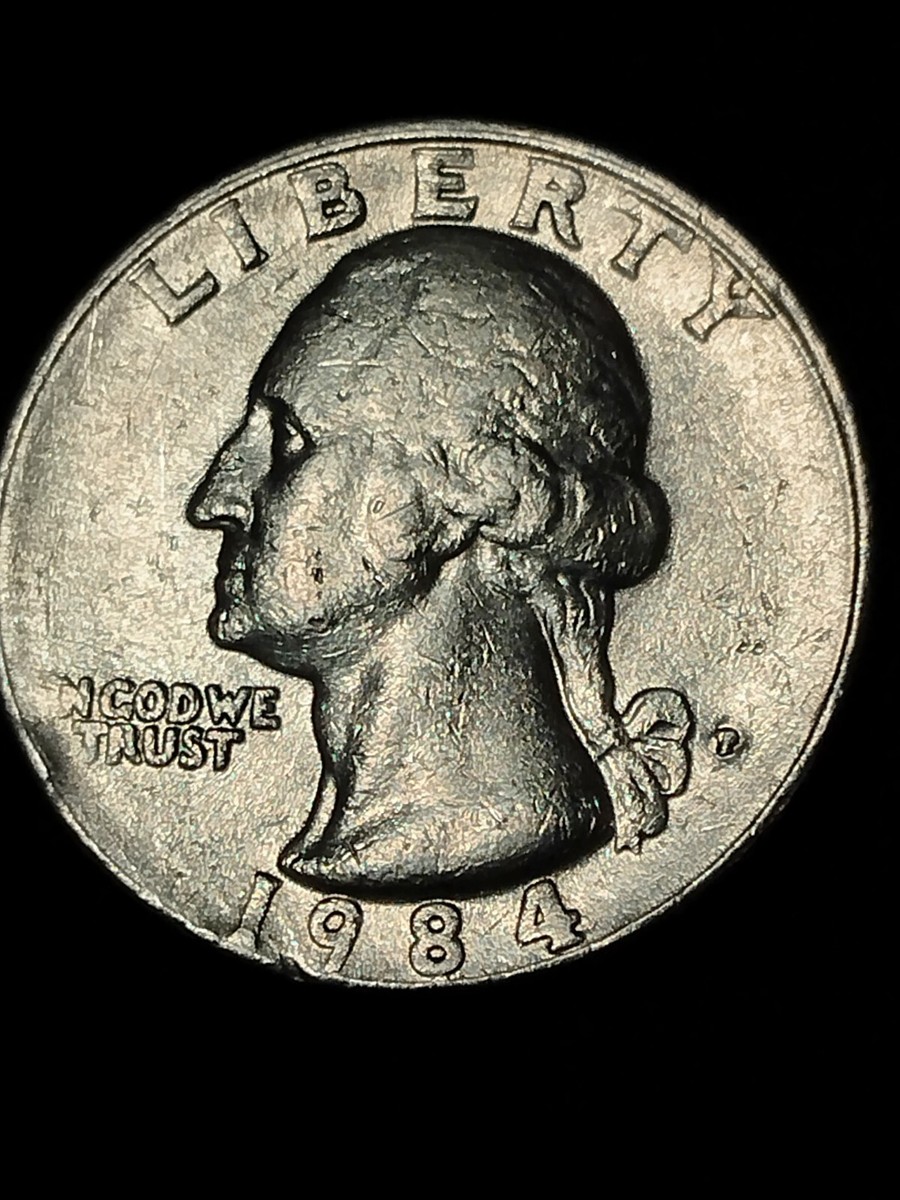 1984 P Washington Quarter Mint Mark Filled In Plus Several Errors