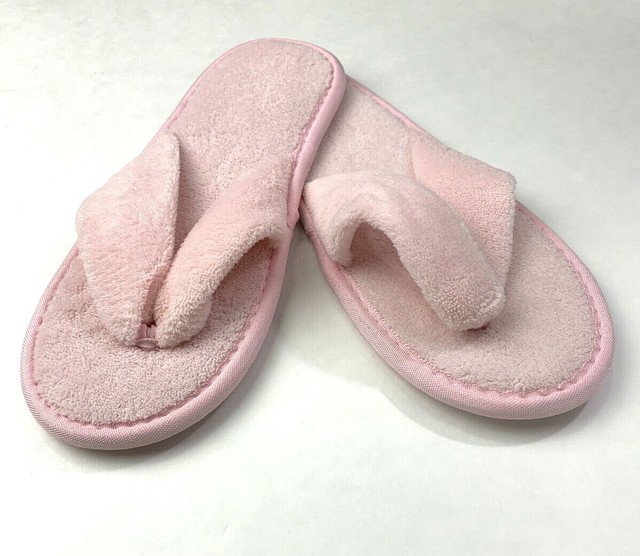 New Terry Cloth Women's Spa Flip Flops, Pink, One Size Fits All | eBay