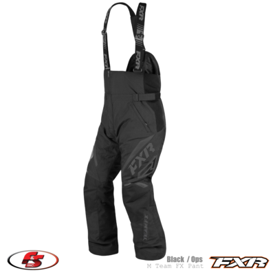 New FXR Men's Team FX Snowmobile Pants Bibs, Black Ops 5XL-SH, 5XL