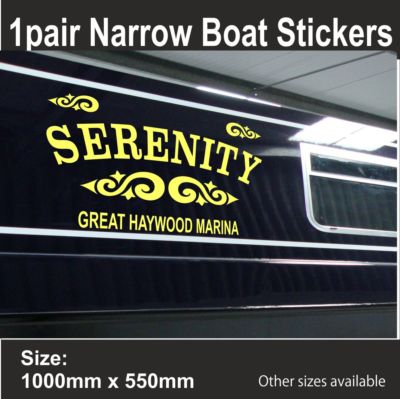 Canal Narrow Boat Name | Traditional Signwiting | Vinyl Sticker Graphic | BB034