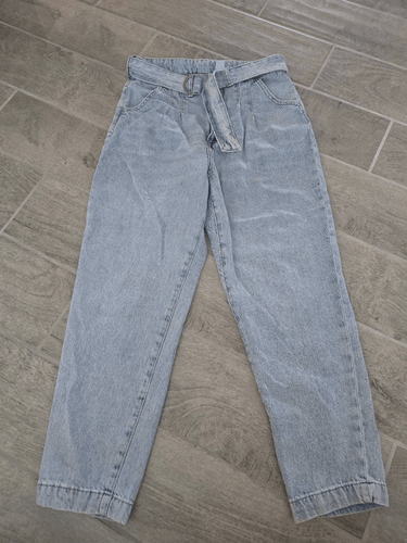 Women's H&M Ultra High Waisted Paperbag Mom Straight Leg Jeans Size 4