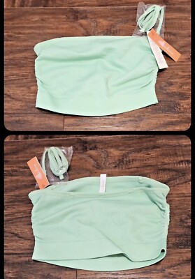 NWT Colsie Ribbed Bralette Bra Size S Mint Green 34B & 36A Removable Straps!