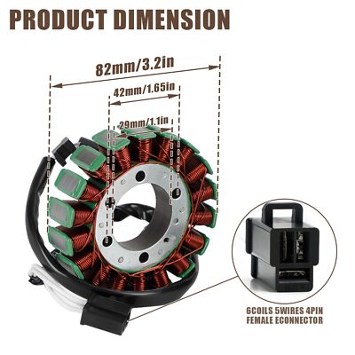 Magneto Stator+Voltage Rectifier+Gasket For Kawasaki ZX 600 ZX6R