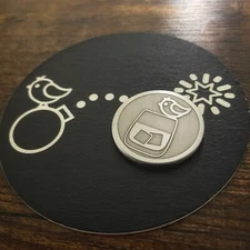 BIRDIES AND BOURBON 1.25” Laser Engraved Stainless Steel Golf Ball Marker!