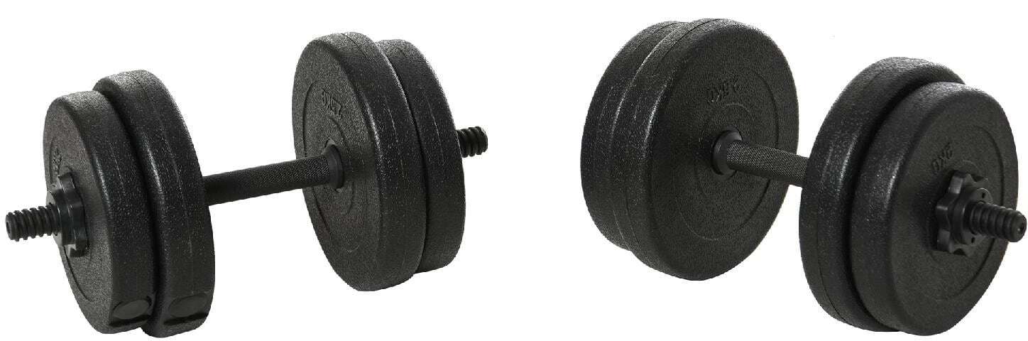 Set di 2 Manubri DecHome da 20kg con 8 Dischi