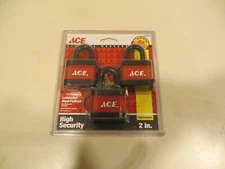 3-Pack Padlocks, Double Locking, Weather Resistant, Hardened Steel Shackle