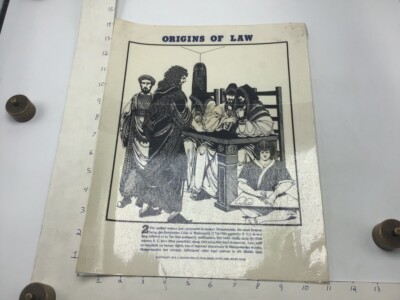 Original 1974 Poster: ORIGINS OF LAW - HAMMURABI CODE - by J Weston Walch 11x14''