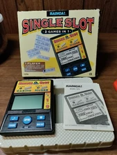 Radica Vintage Single Slot 2 Games In 1 Handheld Game EUC ORIGINAL BOX 1994
