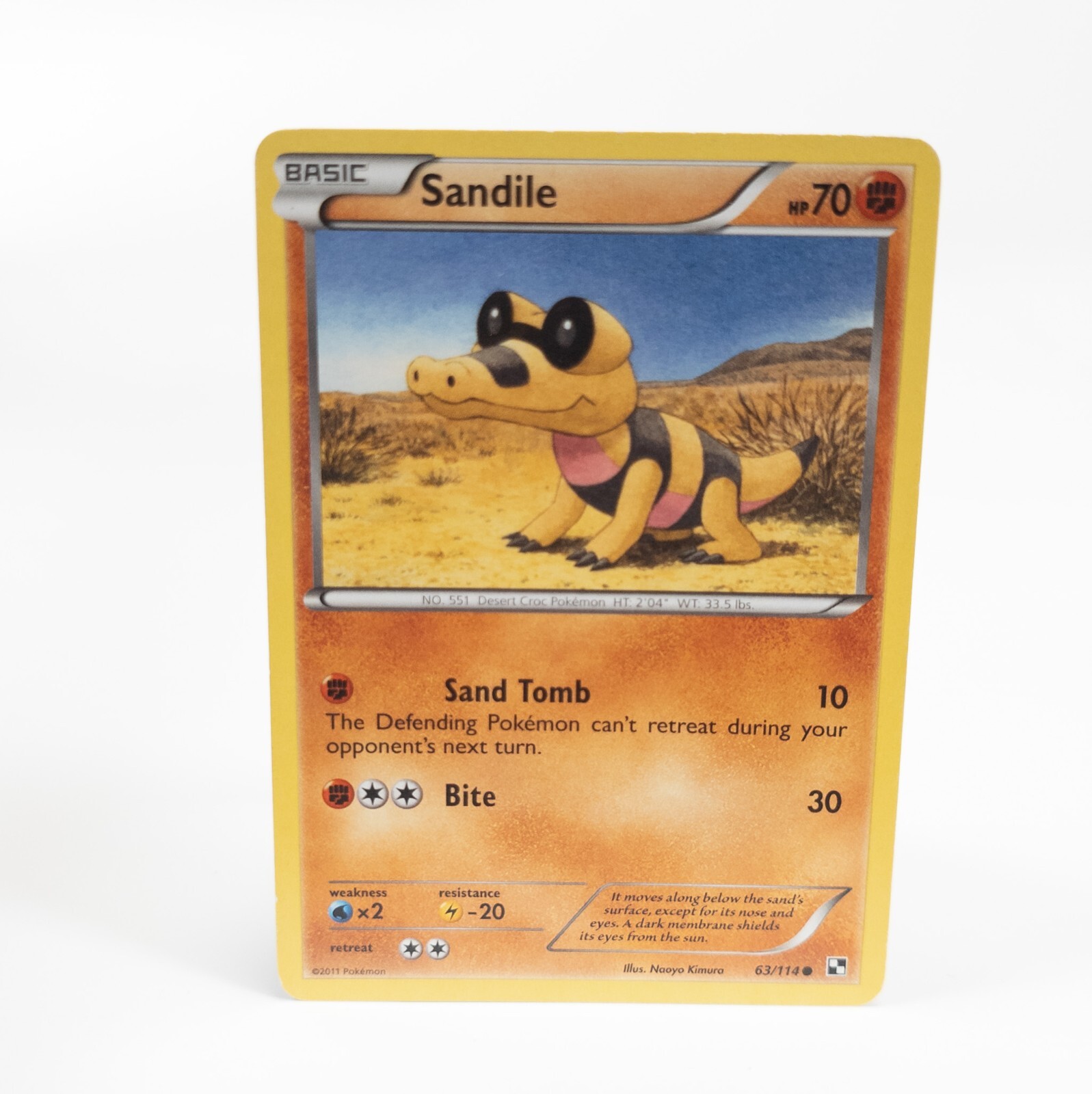 Sandile 63/114 Pokemon Black and White Common NM
