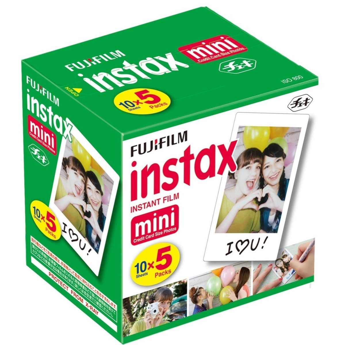 Fujifilm 96090 Instax Mini Instant Film, 10 Sheets (Pack of 5) for