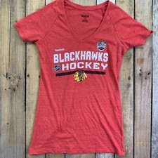 Chicago Blackhawks Hockey Stadium Series Reebok T-Shirt Womens Size M Red
