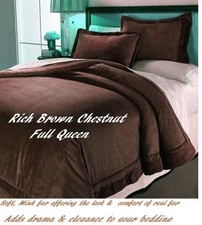 Soft  Cozy Braided Border Faux Mink Fur Plush Comforter 3 pcs Set Full Queen