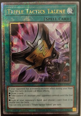YuGiOh Triple Tactics Talent Quarter Century Secret Rare 1st Edition RA01-EN063
