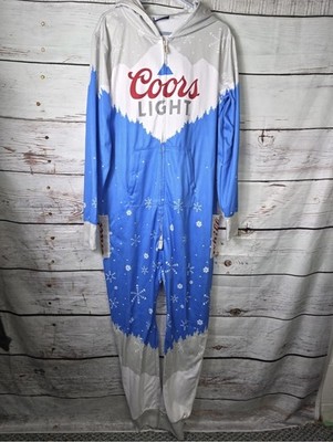 Coors Light Chill PJ Jumpsuit Hood with Pockets Unisex M