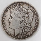 1886 Morgan Silver Dollar $1 Circulated Toned 90% Silver US Coin