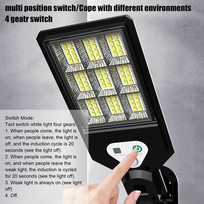Solar Wall Light 72LED Motion Sensor Wall Lamp For Porch Garden Deck Fence SET