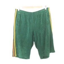 Adidas adidas terry shorts 3 lines thin M size green  GY61 Men's