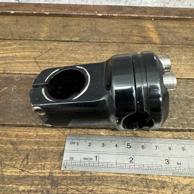 Vintage GT BMX Threadless Bike Stem 1 1/8 Clamp Black 4-Bolt Old