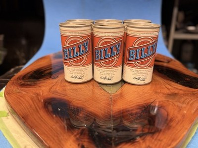 Vintage Billy Beer,  Pull-Tab Beer Cans Lot of 6 12 fl oz Breweriana Collectible