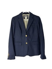 J. Crew Wool Blend Schoolboy Blazer Navy w Gold Buttons 0 Acedemia