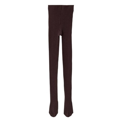 Burberry Ribbed Fine Wool Blend Tights, Size Small