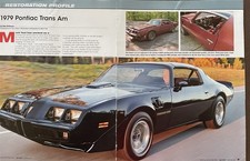1979 Pontiac Firebird Trans Am Restoration 6 Page Color Article
