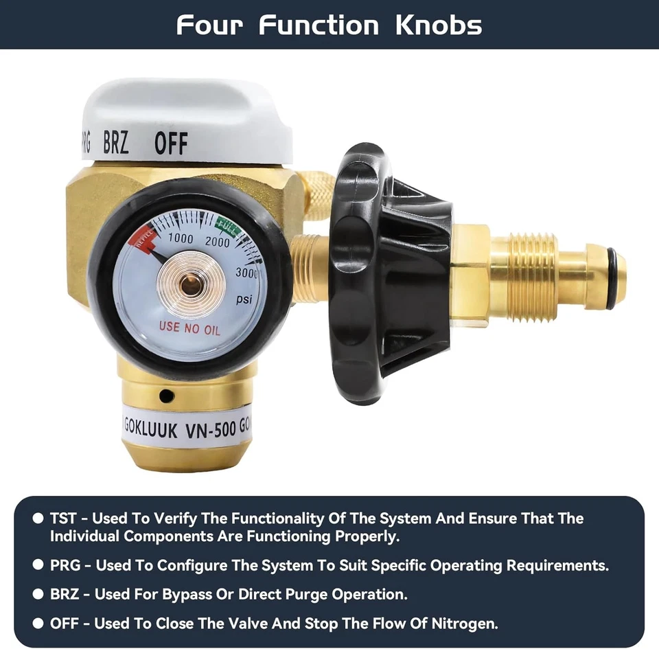 VN-500 regulador de válvula de controle de purga de nitrogênio e medidor de vazão híbrido - Imagem 3 de 4