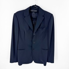 Ralph Lauren BLACK LABEL WOMEN'S WOOL BLACK BLAZER SIZE 10 3 BUTTON FRONT