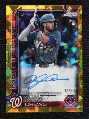 2025 Topps Chrome Sapphire Rookie Gold 36/50 Dylan Crews #RA-DC Auto RC 1d59