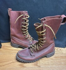vintage USA benchmade RALPH LAUREN Leather boots Size 6 vibram Brown Tall