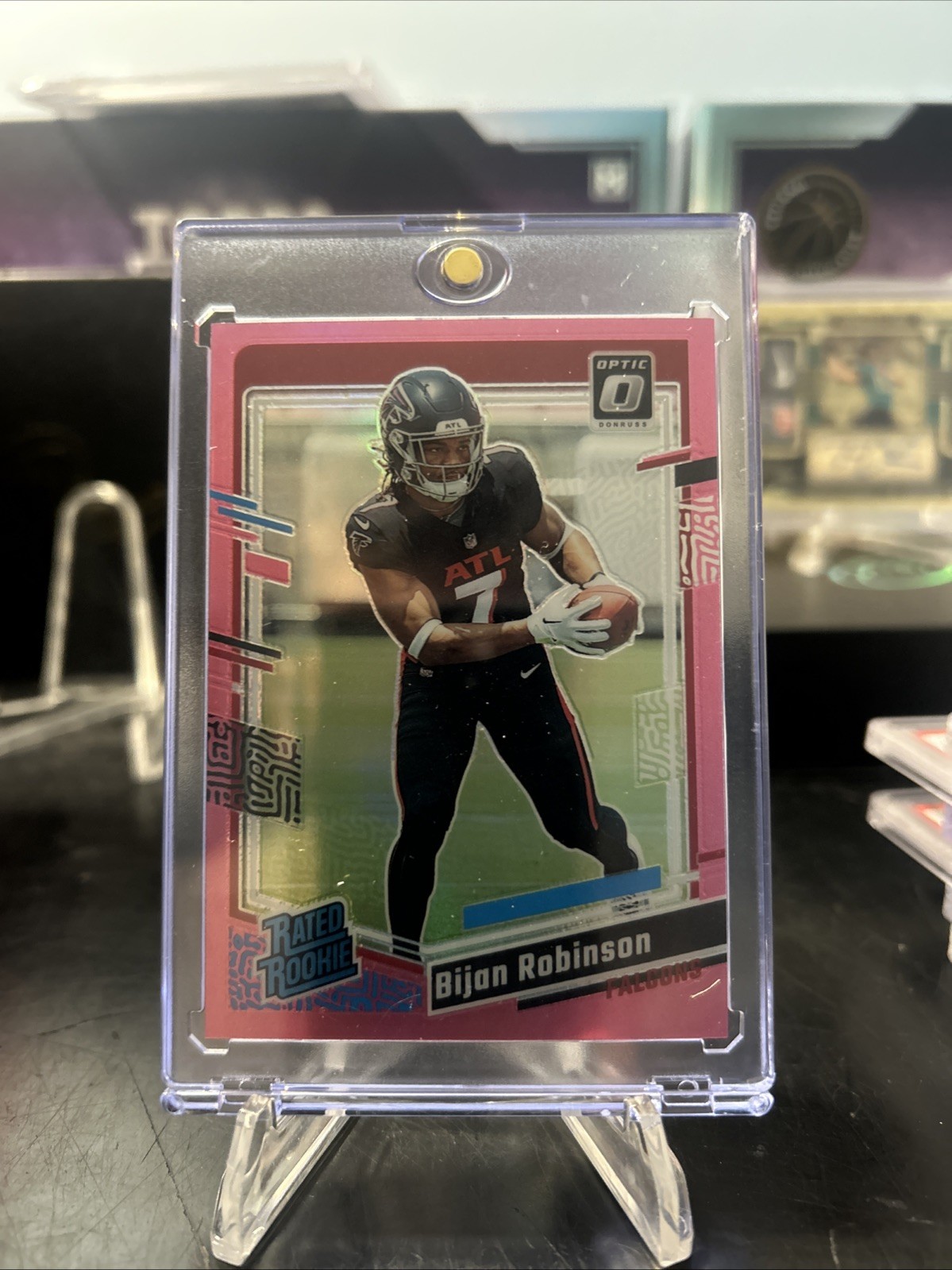 2023 Panini Donruss Optic - Rated Rookie Bijan Robinson #206 Pink Prizm (RC)