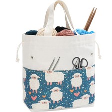 Crochet Bag, Handy Knitting Project Yarn Bag, Crochet Accessories Yarn Storage O