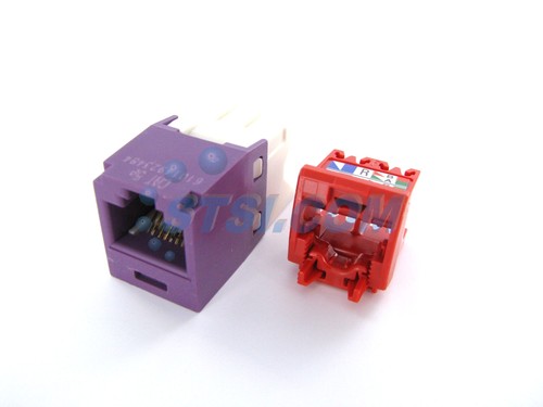 (24-PACK) Panduit CJ5E88TGVL-24 Cat5e Mini-Com Jack Module, Violet ~STSI - Picture 4 of 4