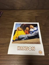 Vintage 1997 Hanson card teen pop band brothers 10”X8”