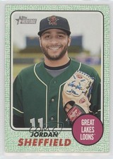 2017 Topps Heritage Minor League Edition Green 39/50 Jordan Sheffield #105 9ij