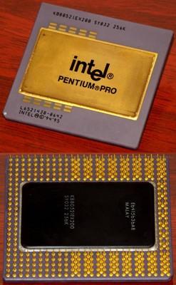 Intel Pentium Pro ''Goldcap'' 150MHz 200MHz CPUs 1994 KB80521EX200 Retro Vintage 