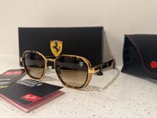 Ray-Ban RB3674-M F029A2 Scuderia Ferrari Gold Tortoise 51mm Sunglasses