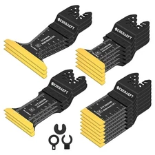 18 PCS Titanium Oscillating Tool Blades Metal Cutting, Universal Multitool Blade