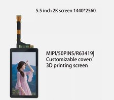 5.5" LS055R1SX04 LCD IPS 2K 2560x1440 Display for 3D Printer SLA DLP