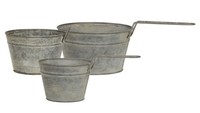 Chic Antique - 3Er Set Blumentopf Pflanztopf Mit Griff D13/15/17,5Cm 65084800
