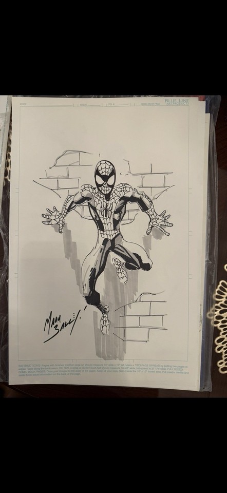 11x17 Spider-Man Original Art By Mark Bagley Comic Art